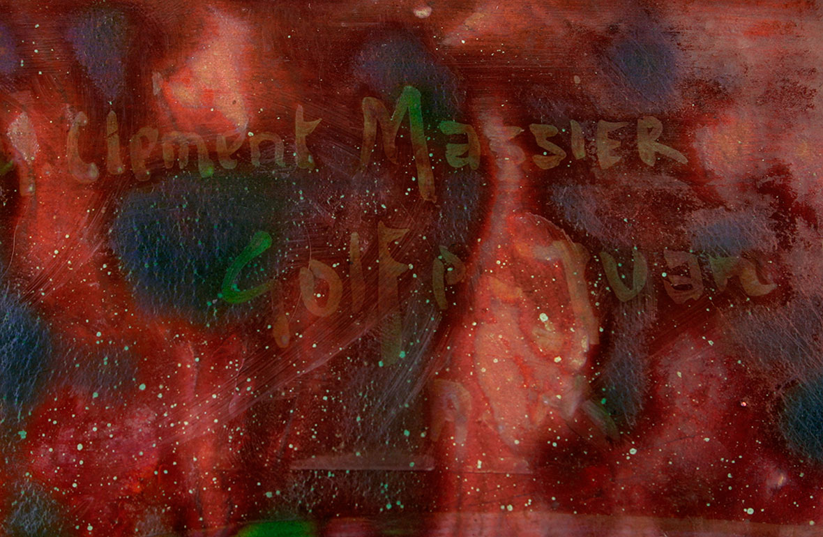 Clement Massier Iridescent Plaque